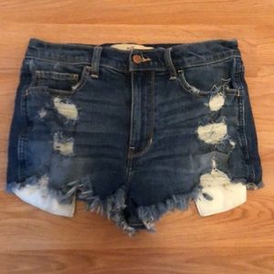 Jean shorts, high rise